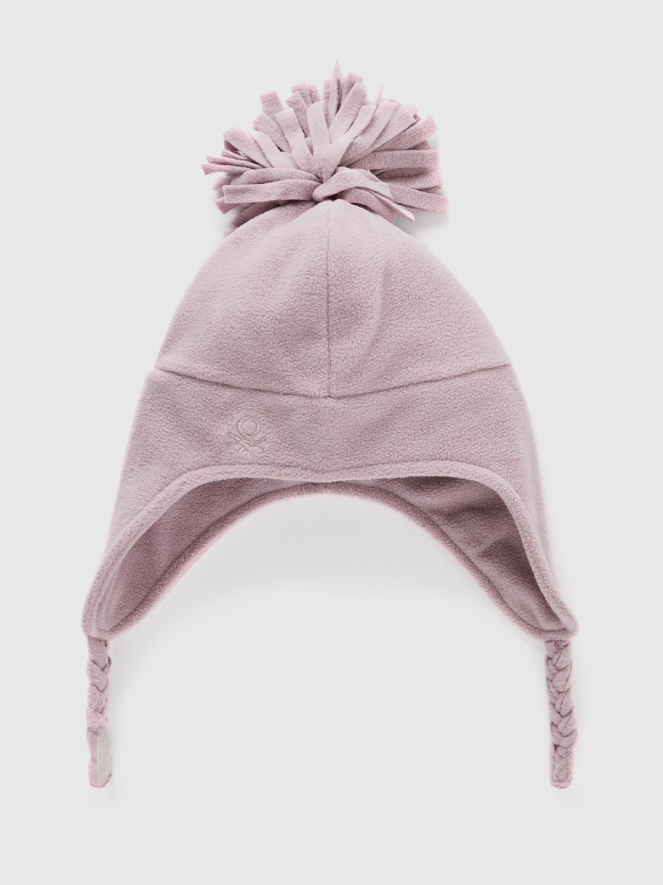 Benetton, Hat With Earflaps And Pom Pom, Pink, Kids