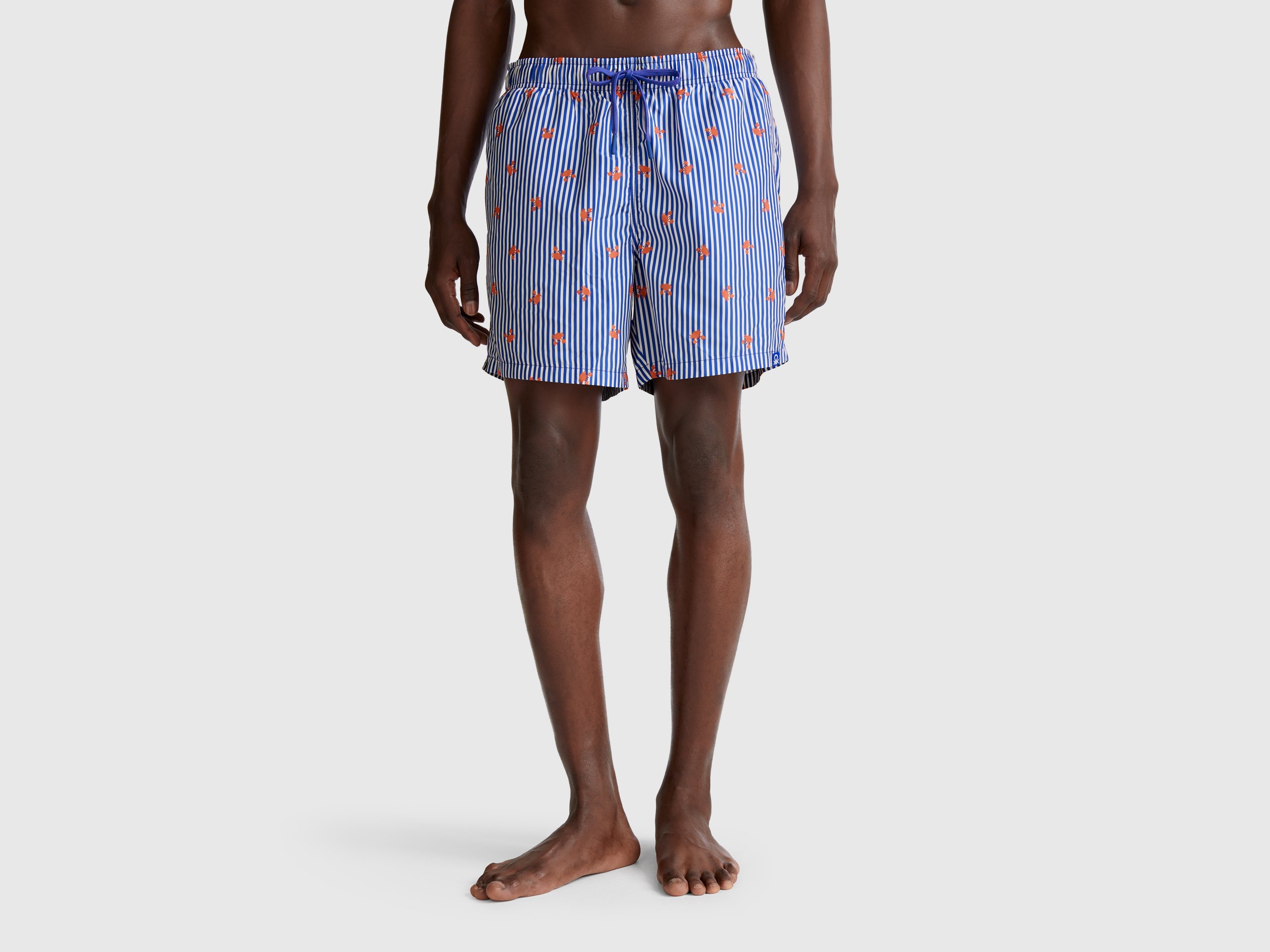 Benetton, Short De Bain En Nylon À Motifs, taille L, Bleu - United Colors of Benetton - Modalova