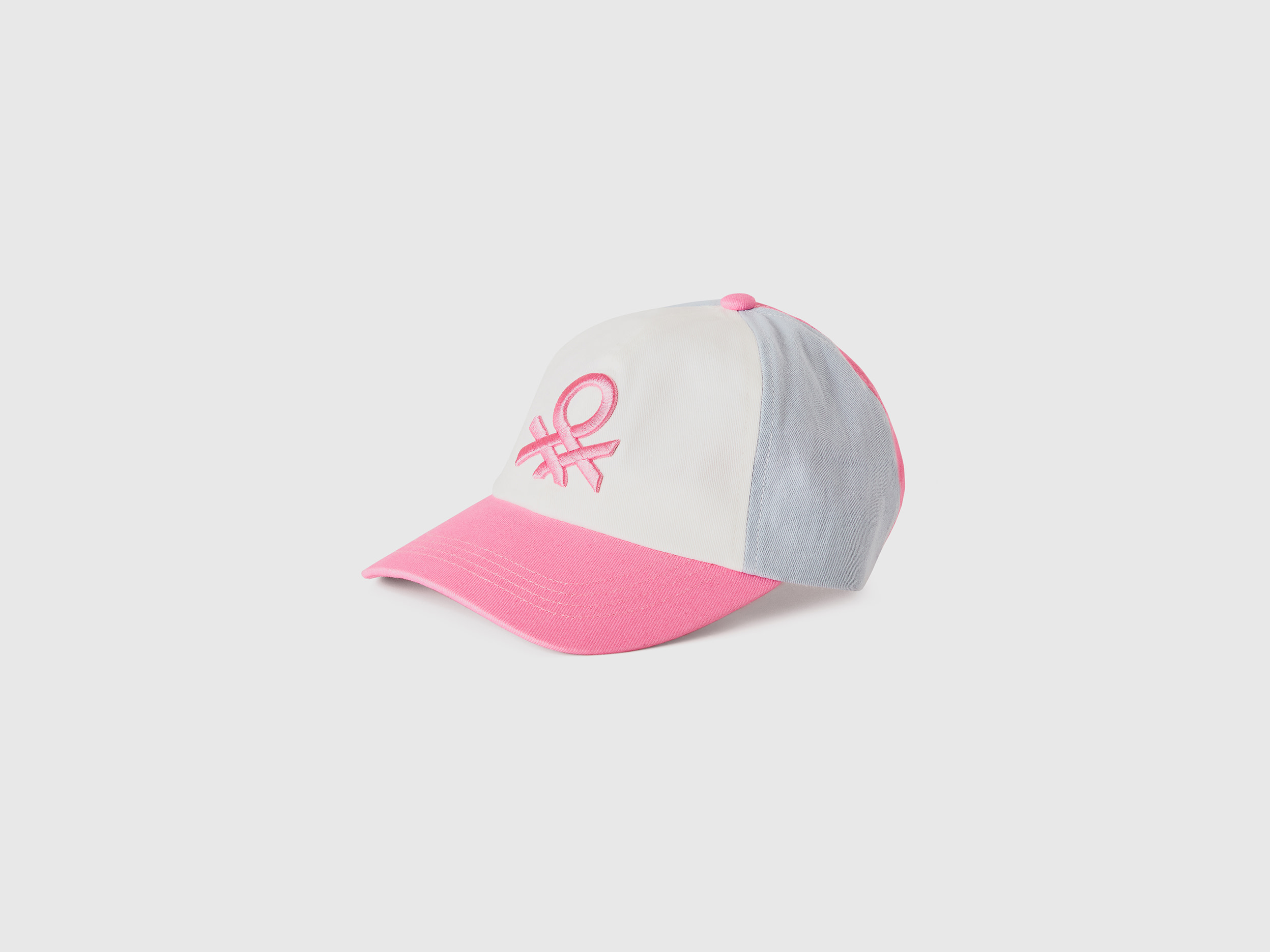 Benetton, Cappellino Baseball Con Logo, Rosa, Bambini