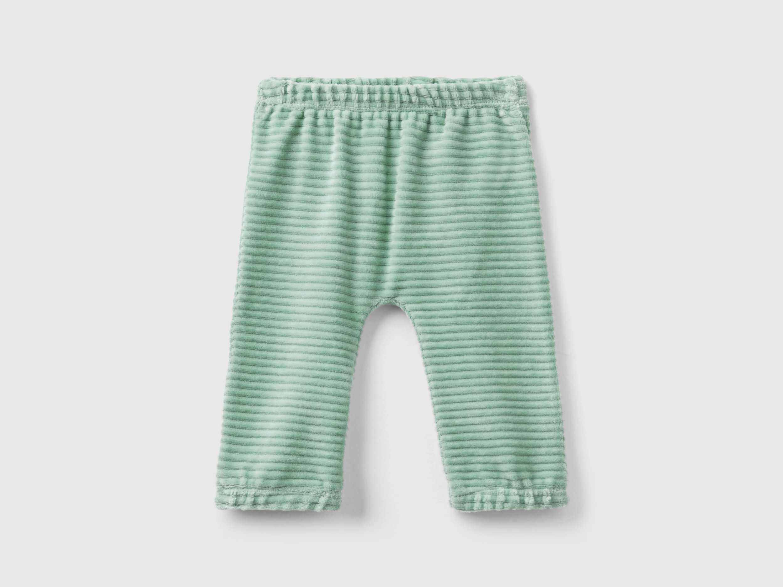 Benetton, Chenille Trousers With Embroidery, size 3-6, Green, Kids