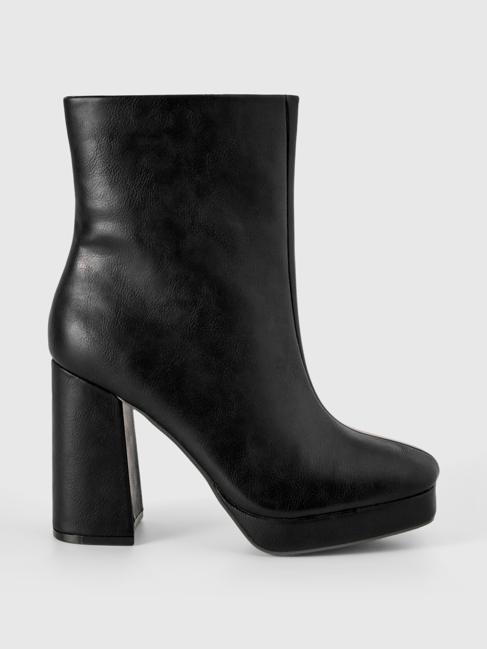 Benetton, Ankle Boots With Heel And Platform, Black, Women