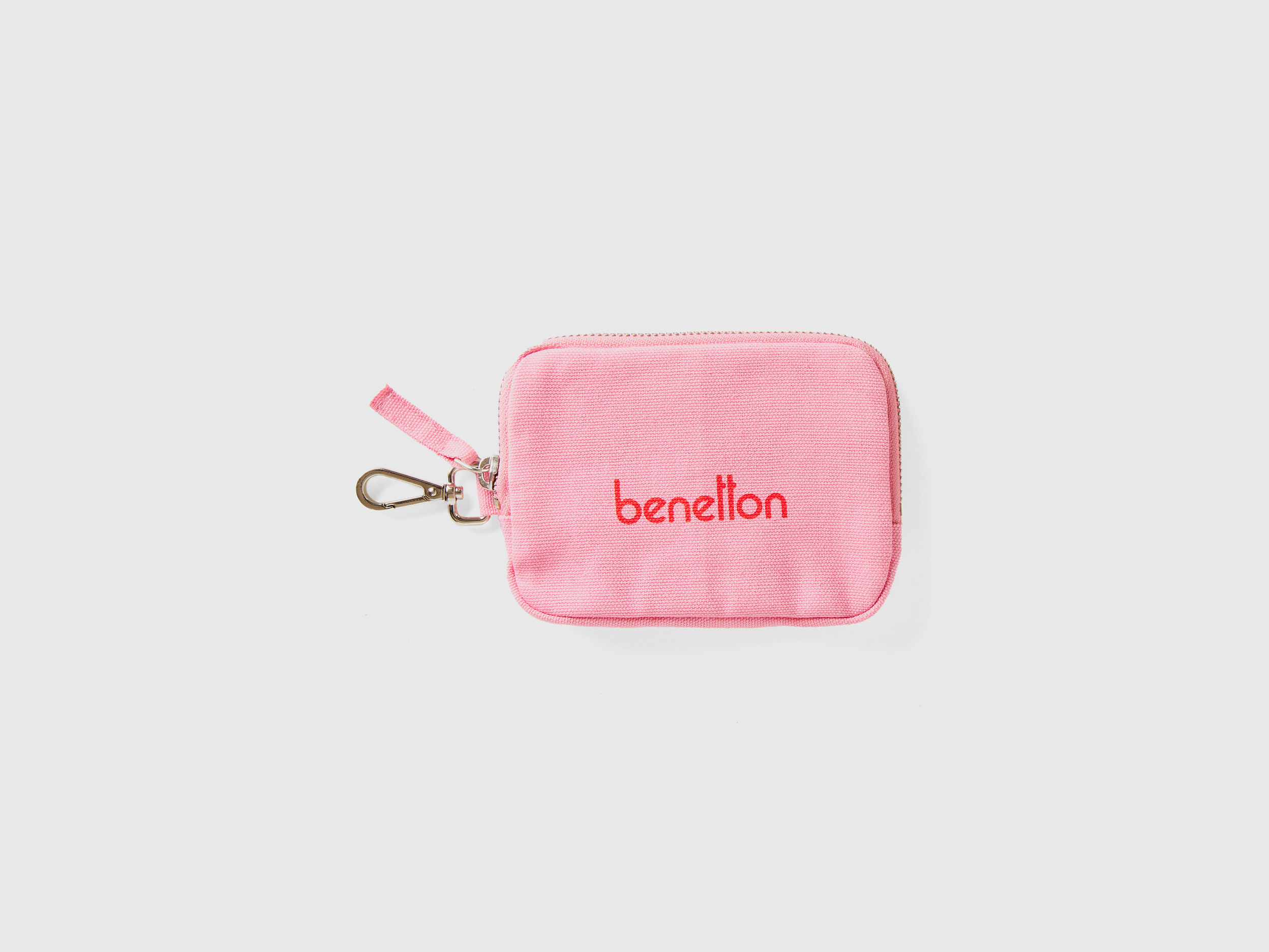Benetton, Pink Keychain And Coin Purse, Rosa, Donna