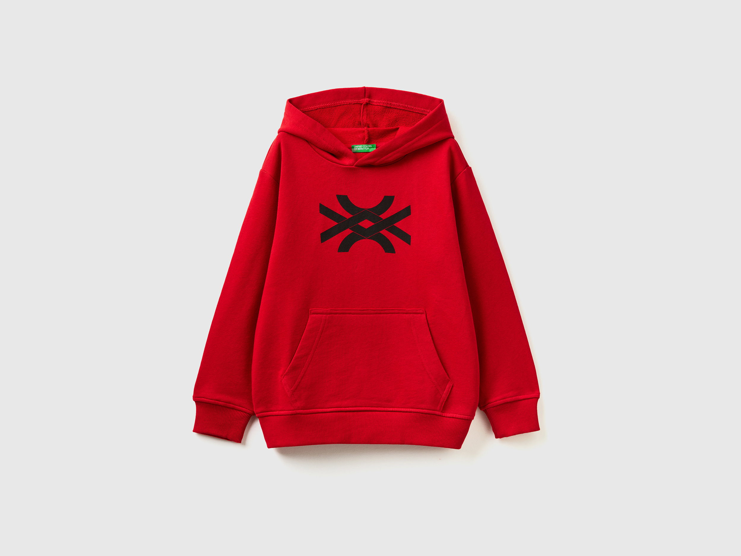 Benetton, Hoodie With Logo, size 2XL, Red, Kids