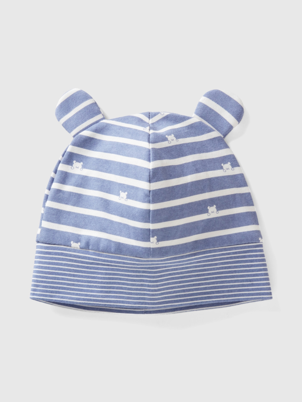 Benetton, Hat In Cotton With Ears, Blue, Kids