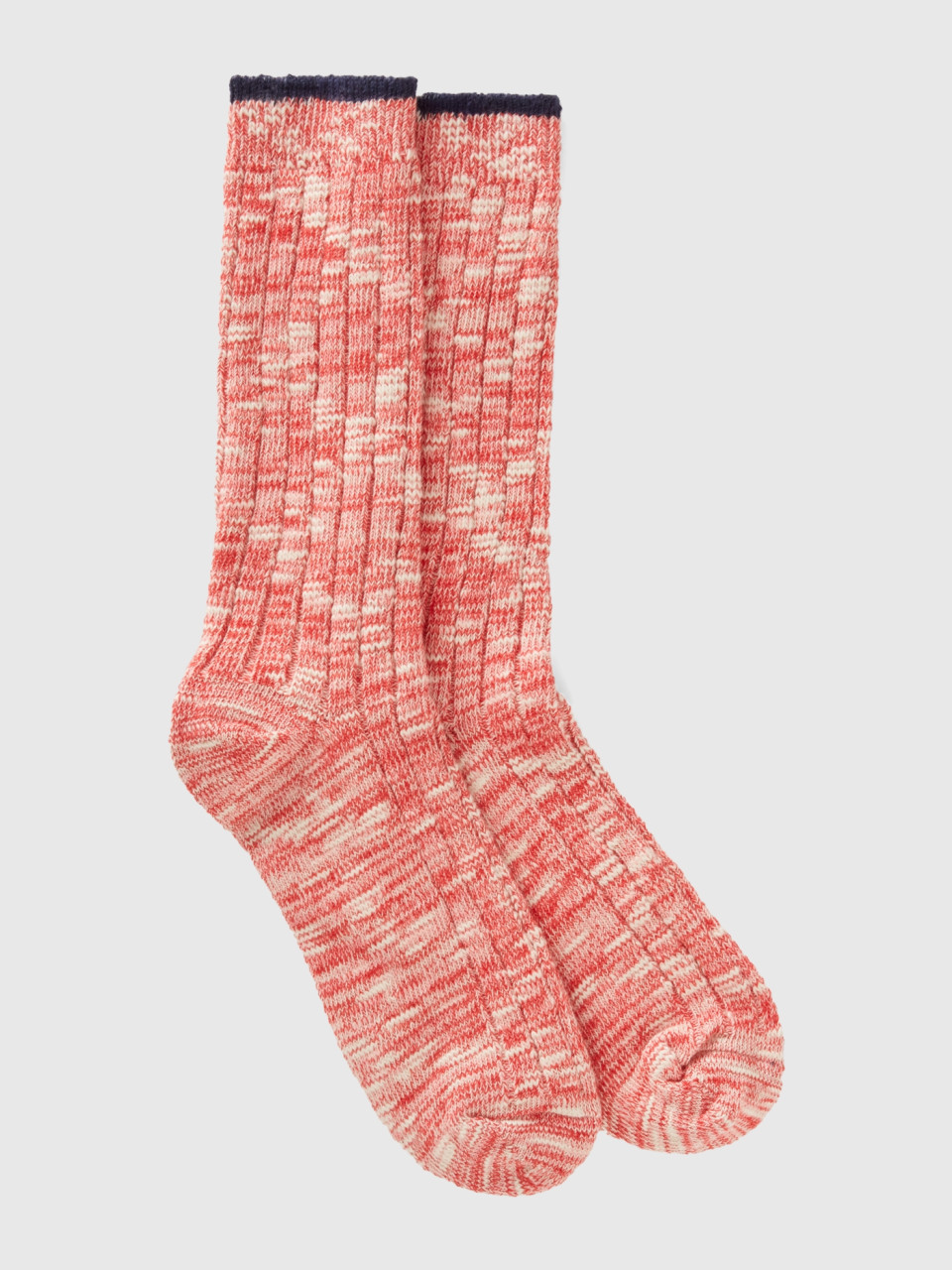 Benetton, Socken In Einer Stretchigen Bio-baumwollmischung, Rot, female