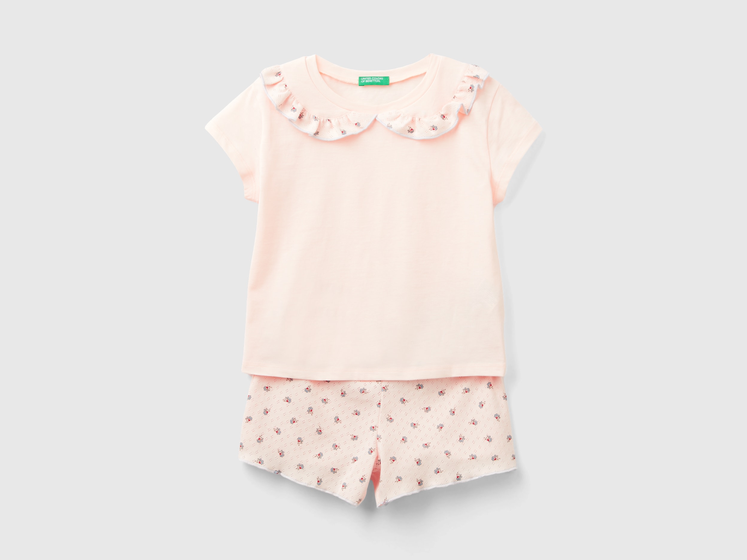 Benetton, Pigiama Corto Con Colletto, Pesca, Bambini
