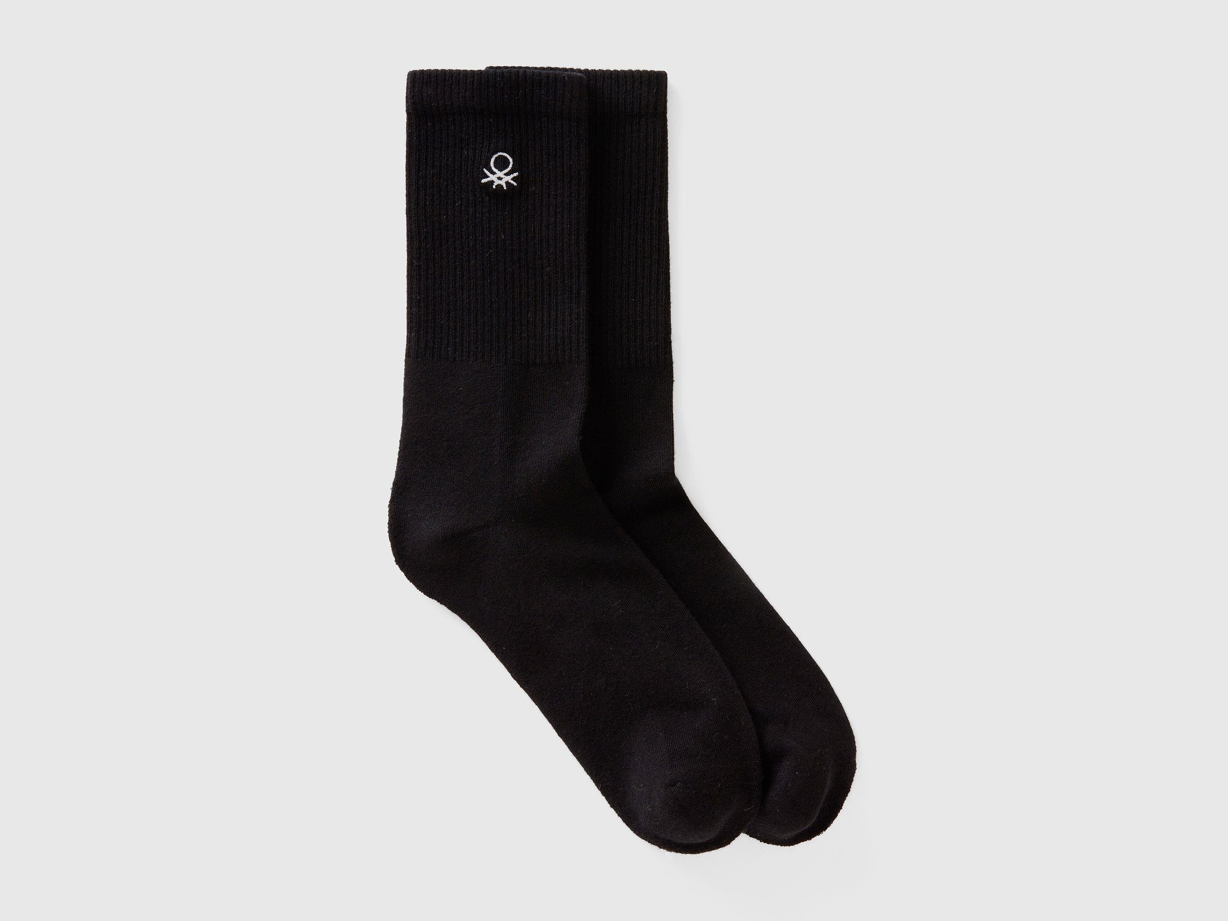 Benetton, Sportsocken Aus Gemischter Baumwolle, size 36-41, Schwarz, male