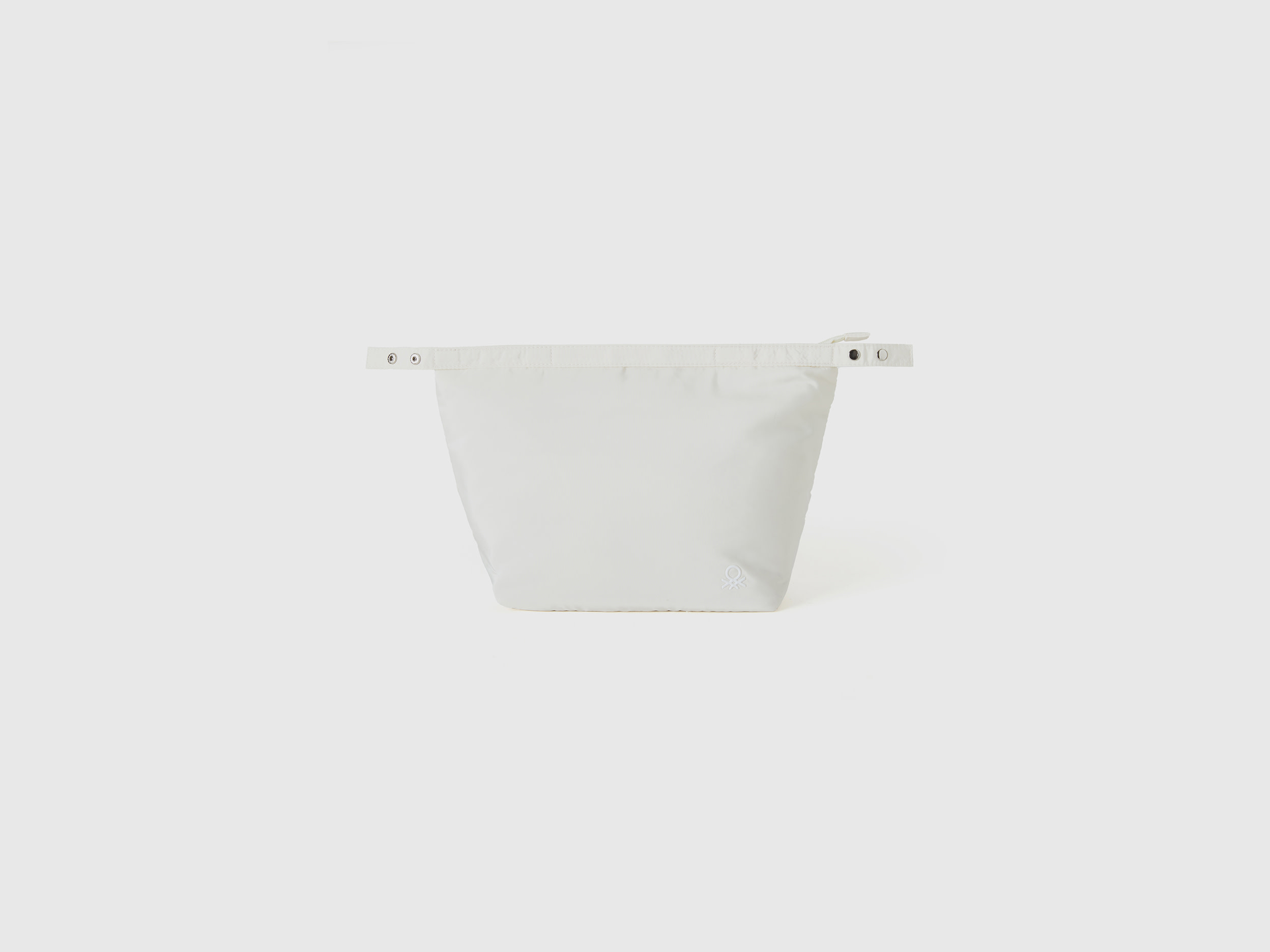 Benetton, Beauty Case Da Viaggio In Nylon, Bianco Panna, Donna