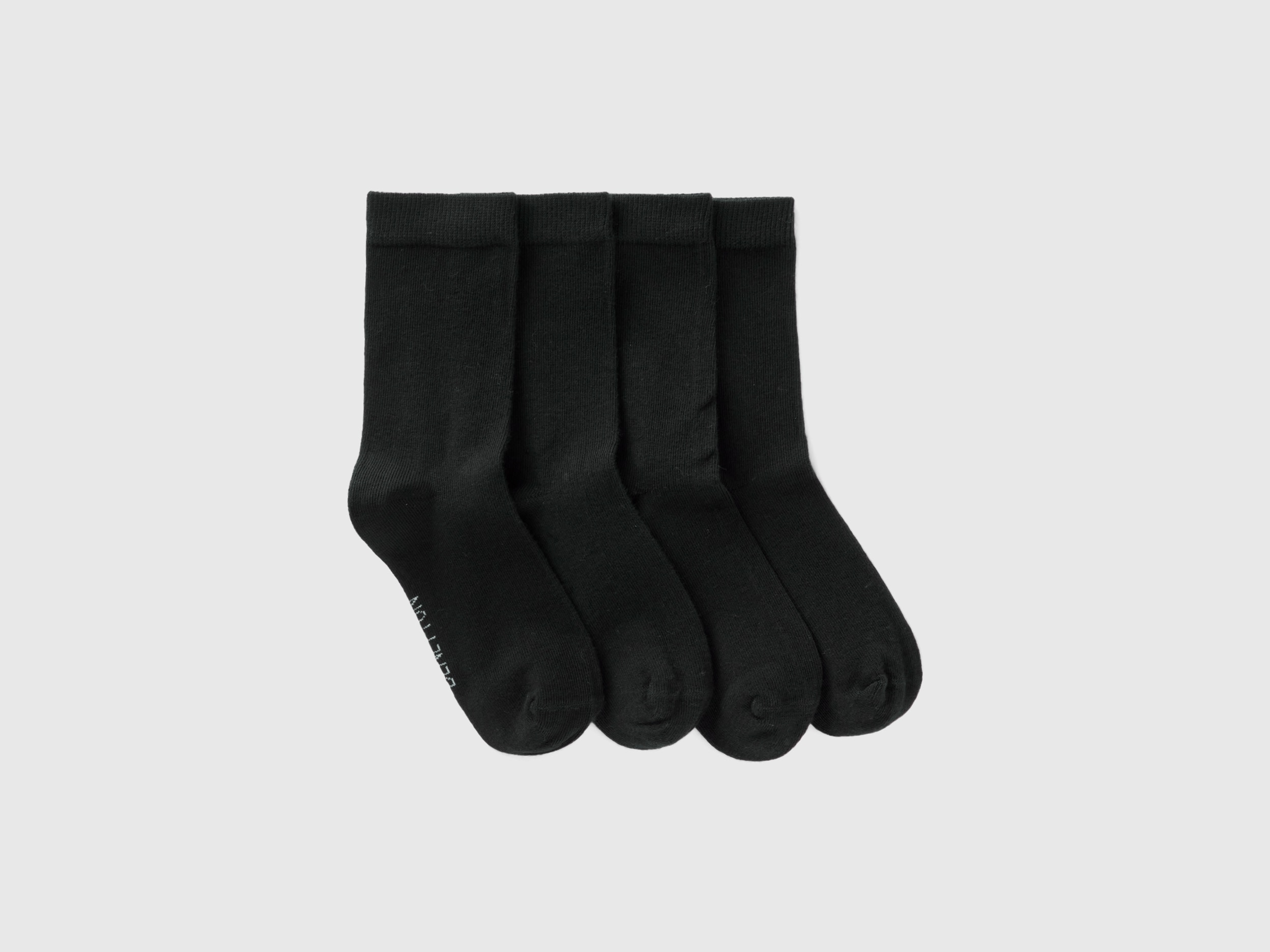 Image of Benetton, Short Sock Set, size 35-38, Black, Kids