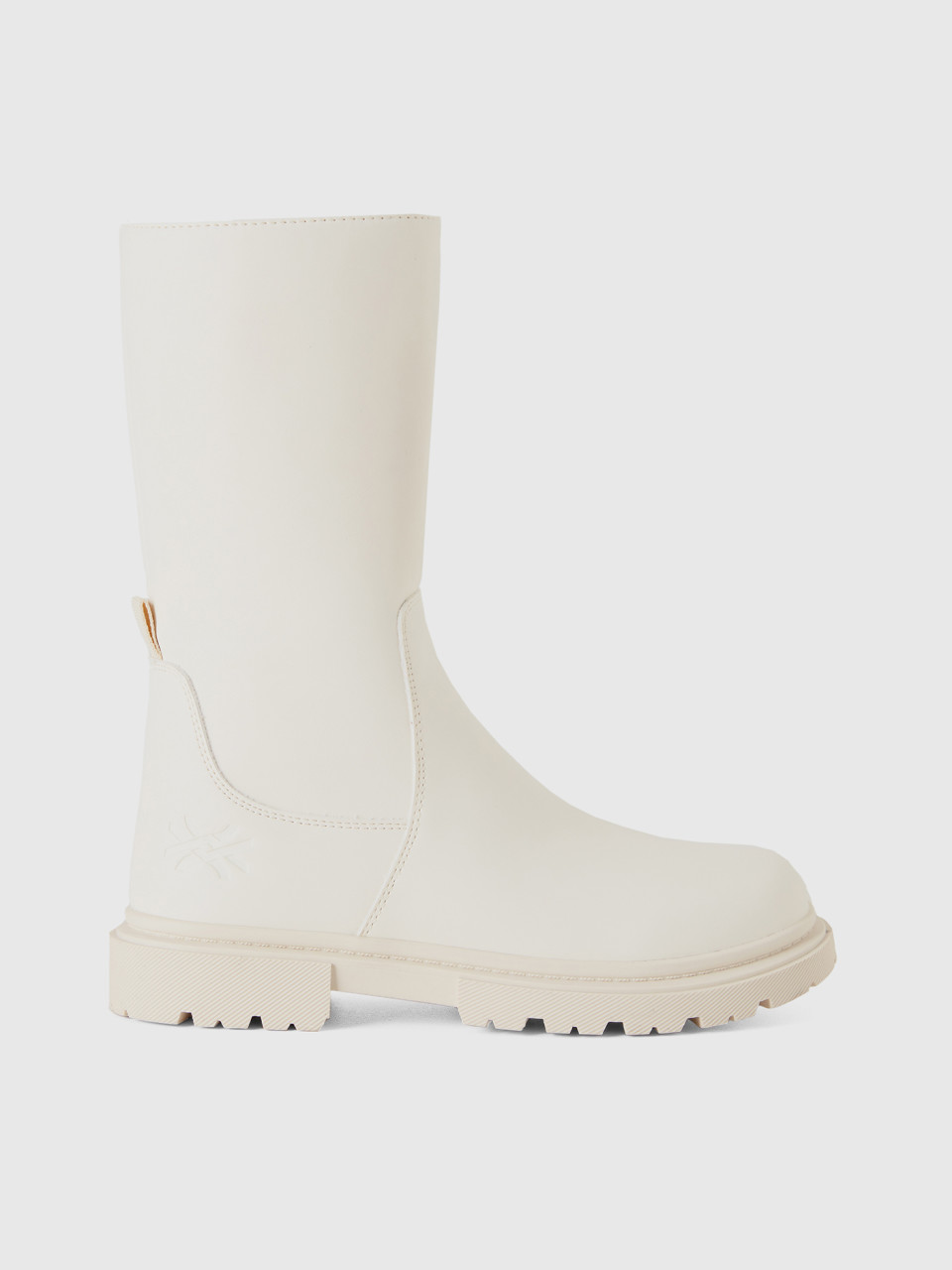 Benetton, Imitation Leather Boots, Creamy White, Kids