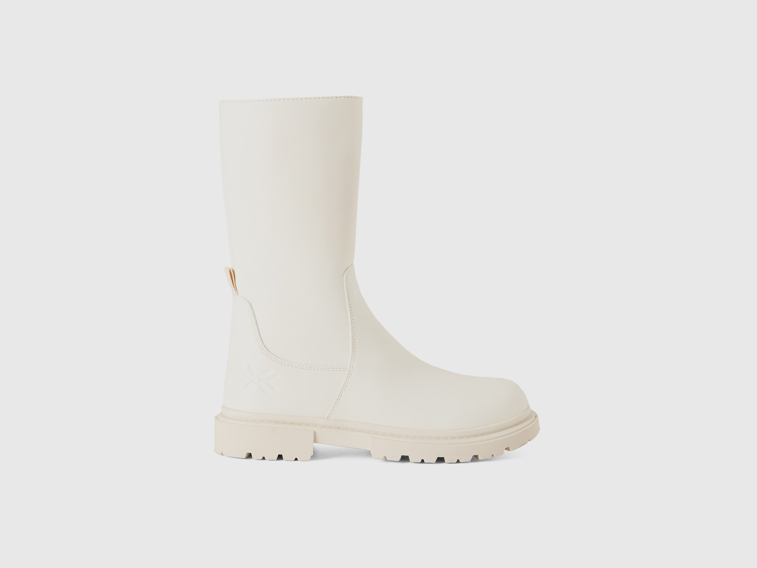 Benetton, Imitation Leather Boots, size 12,5C, Creamy White, Kids