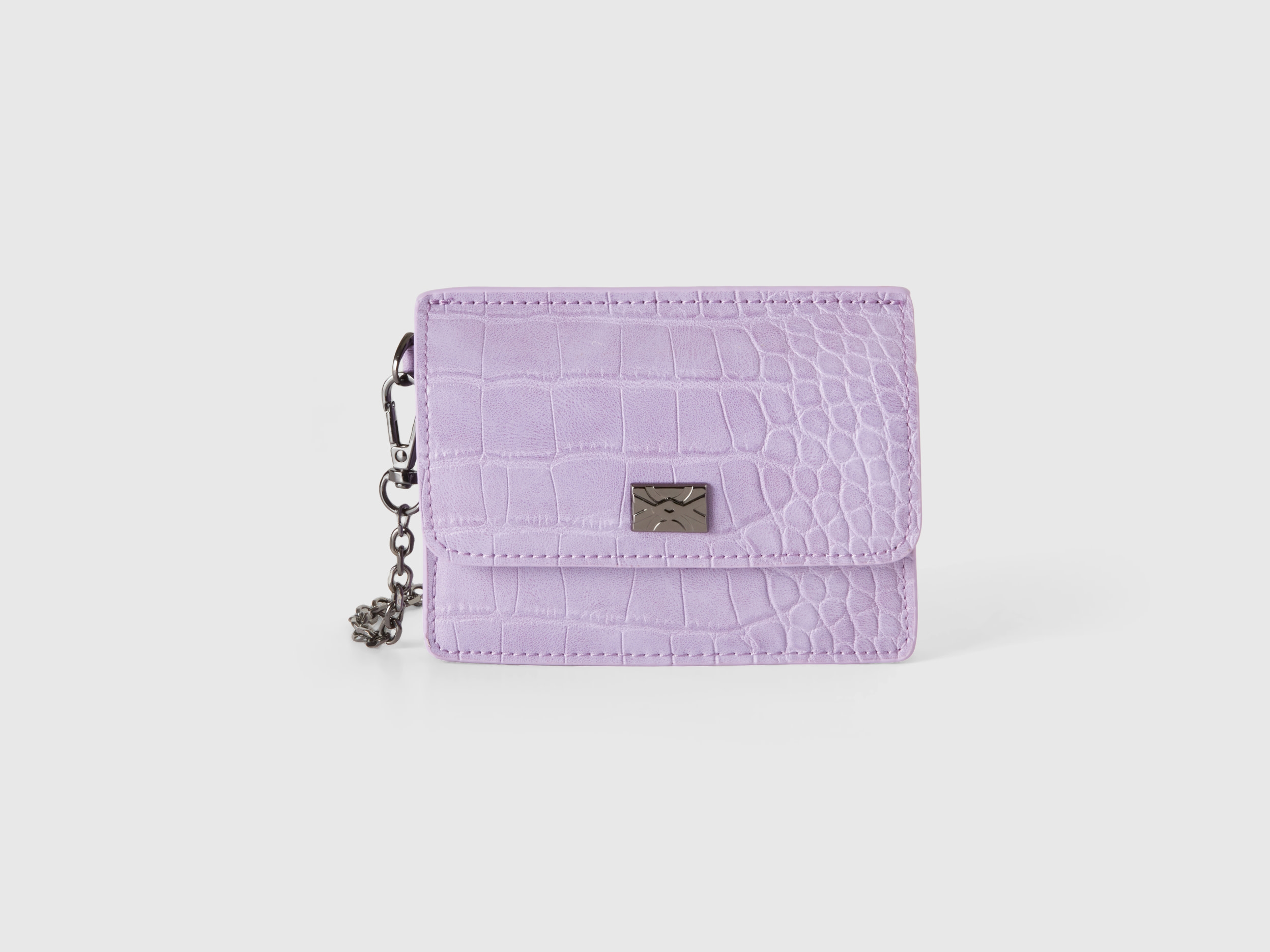 Benetton, Wallet And Card Holder In Imitation Leather, size OS, Lilac, Women