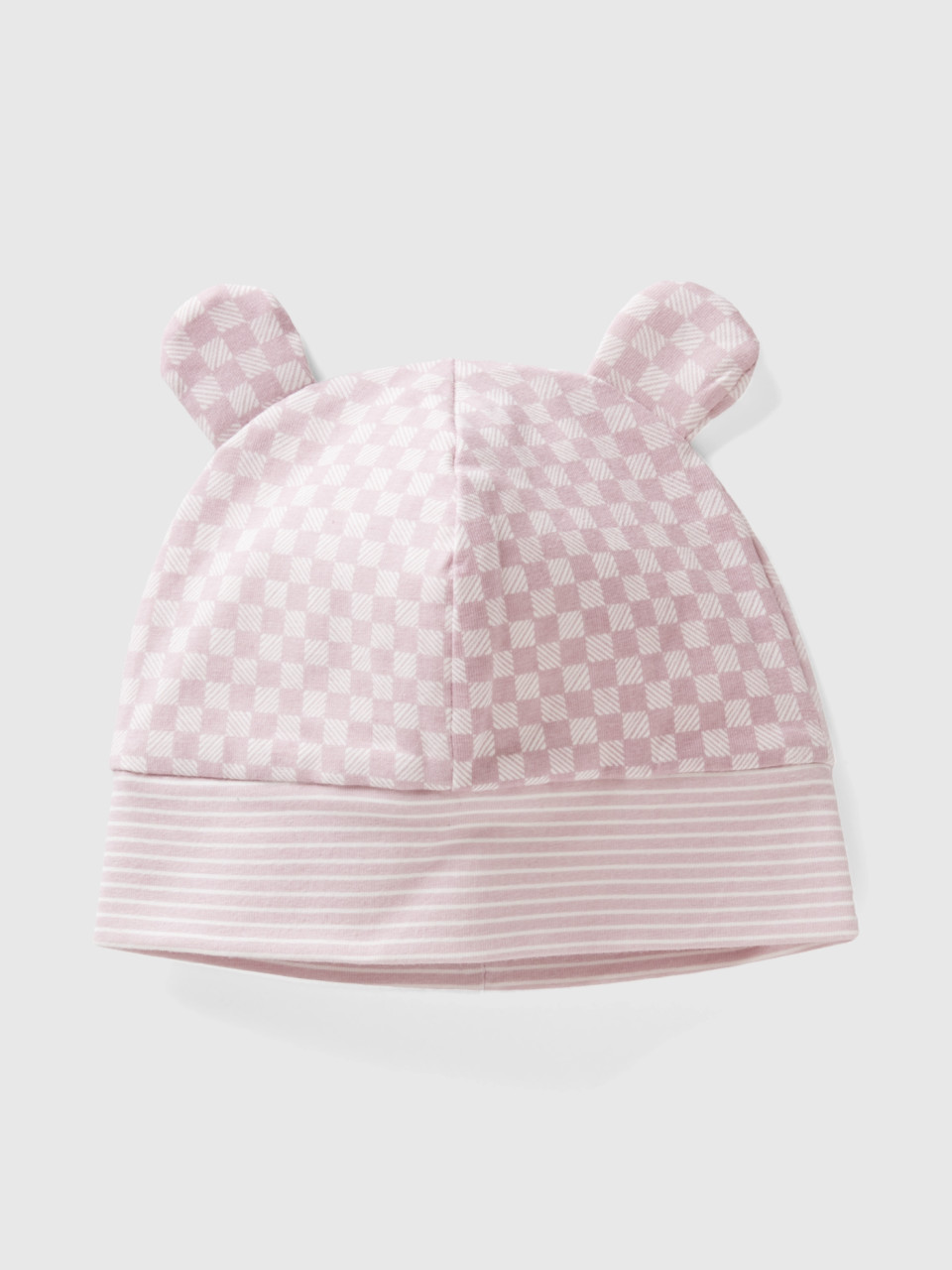 Benetton, Hat In Cotton With Ears, Soft Pink, Kids