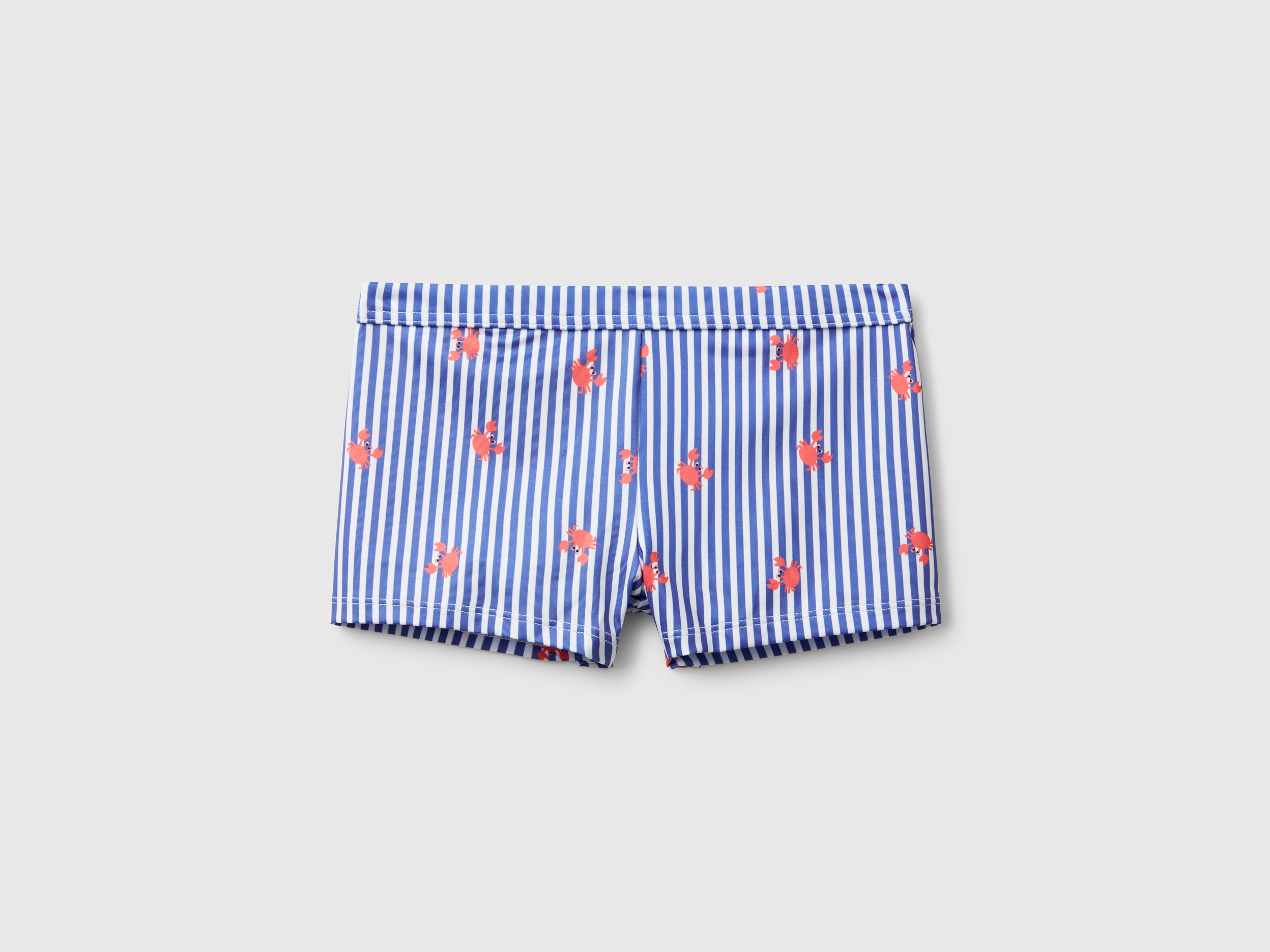 Benetton, Maillot De Bain Boxer Rayé Avec Crabes, taille 9-12, Bleu, Enfants - United Colors of Benetton - Modalova