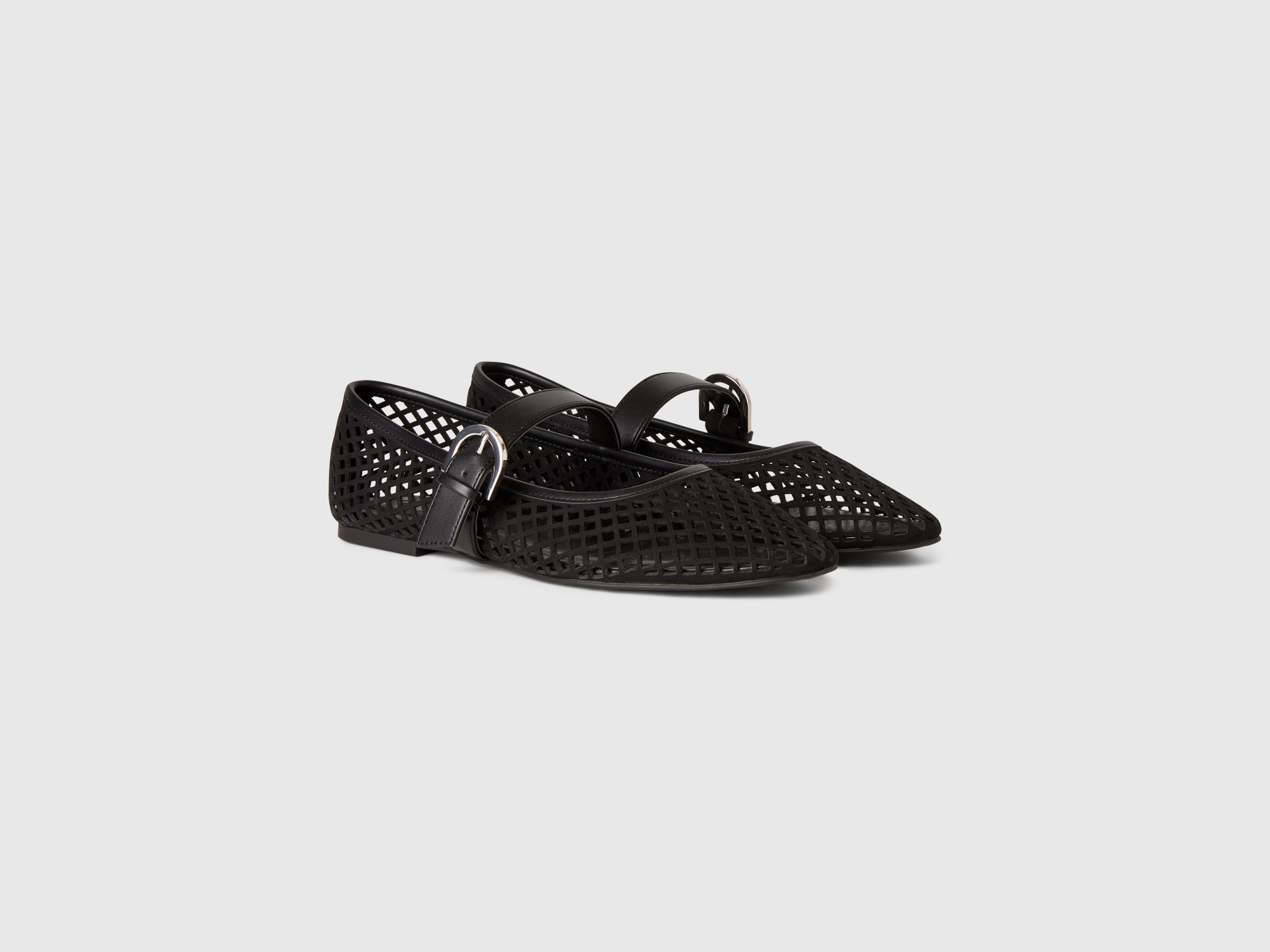 Benetton, Μπαλαρίνες Με Δίχτυ, size 36, Μαυρο, Γυναικεία φωτογραφία