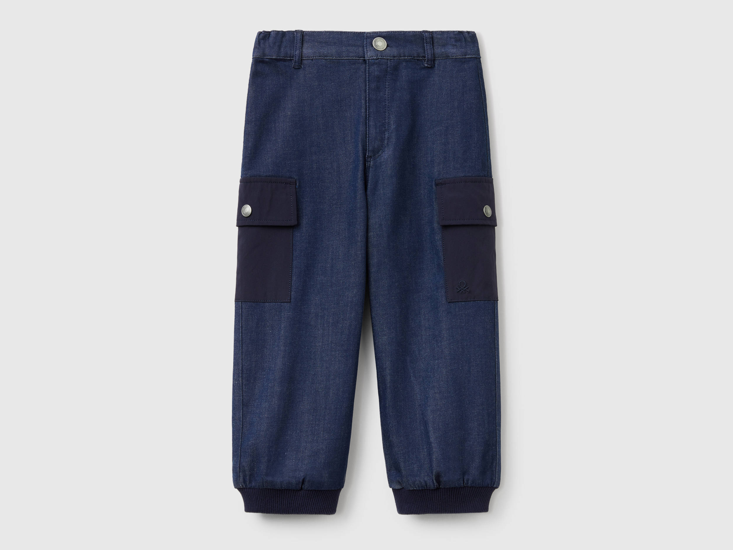 Benetton, Le Jogger Cargo En Jean, taille 12-18, Bleu, Enfants - United Colors of Benetton - Modalova