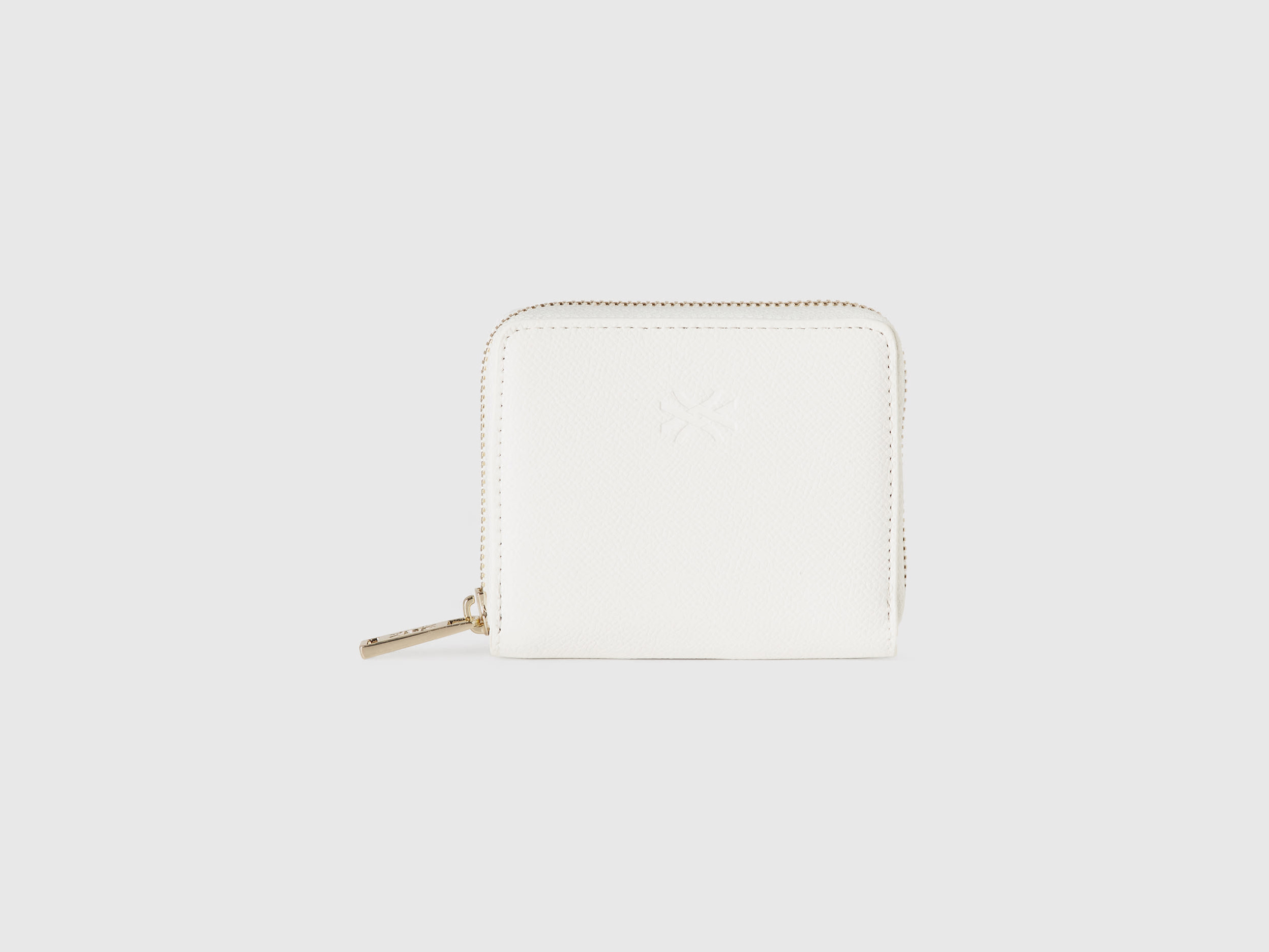 Benetton, Small Zip Wallet, size OS, White, Women