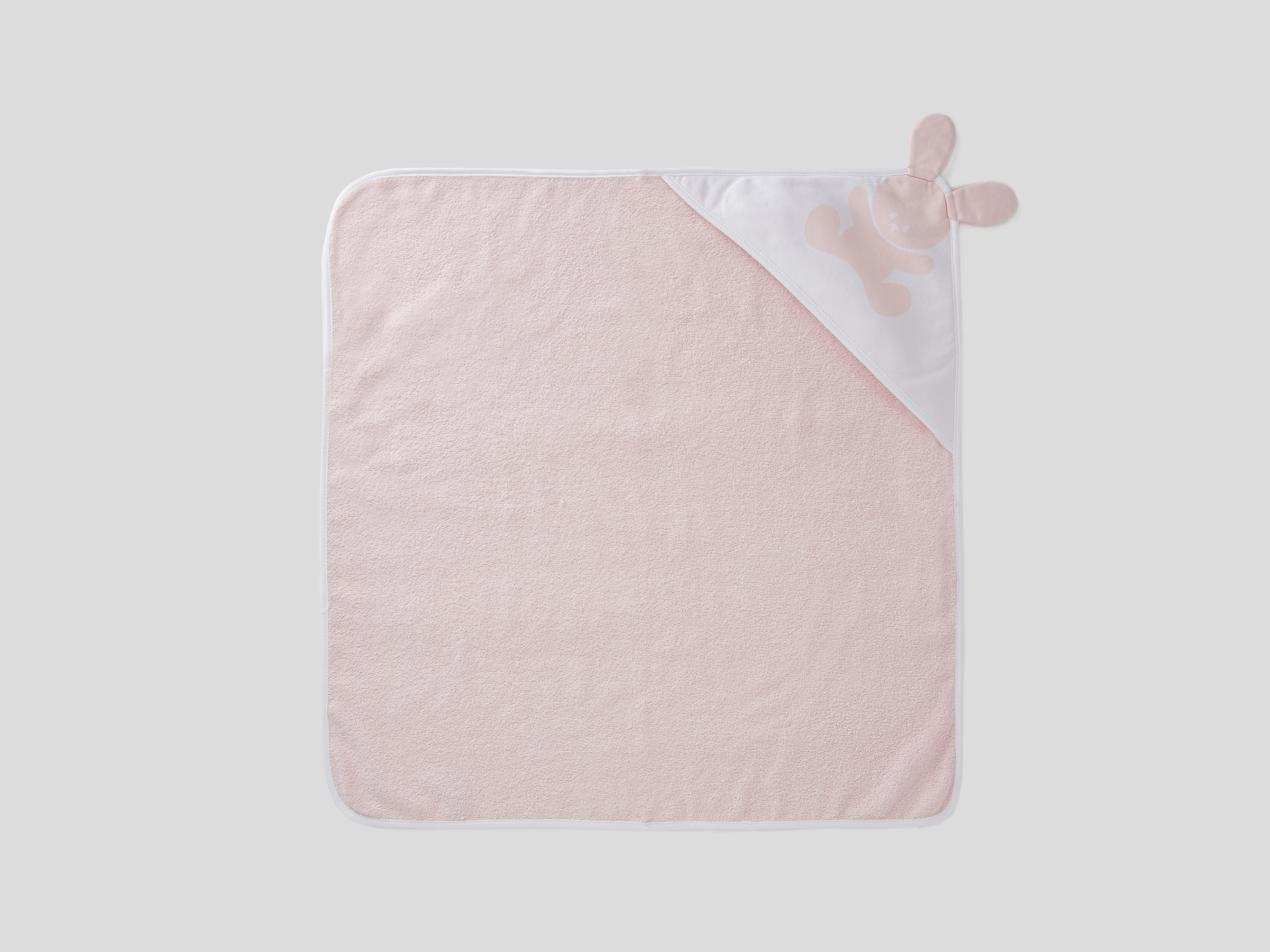 Benetton, Accappatoio Quadrato In Spugna Di Cotone, Rosa, Bambini Benetton, Accappatoio Quadrato In Spugna Di Cotone, Rosa, Bambini
