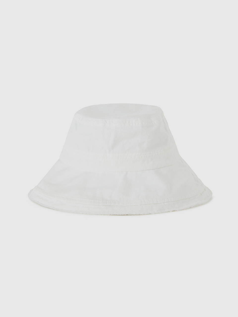 Benetton, White Bucket-style Hat, Creamy White, Women