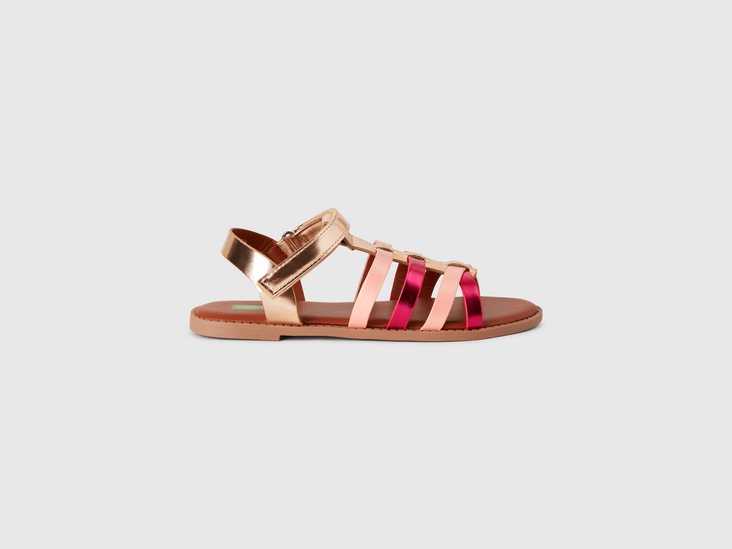 Benetton, Glossy Flat Sandals, size 3Y, Multi-color, Kids
