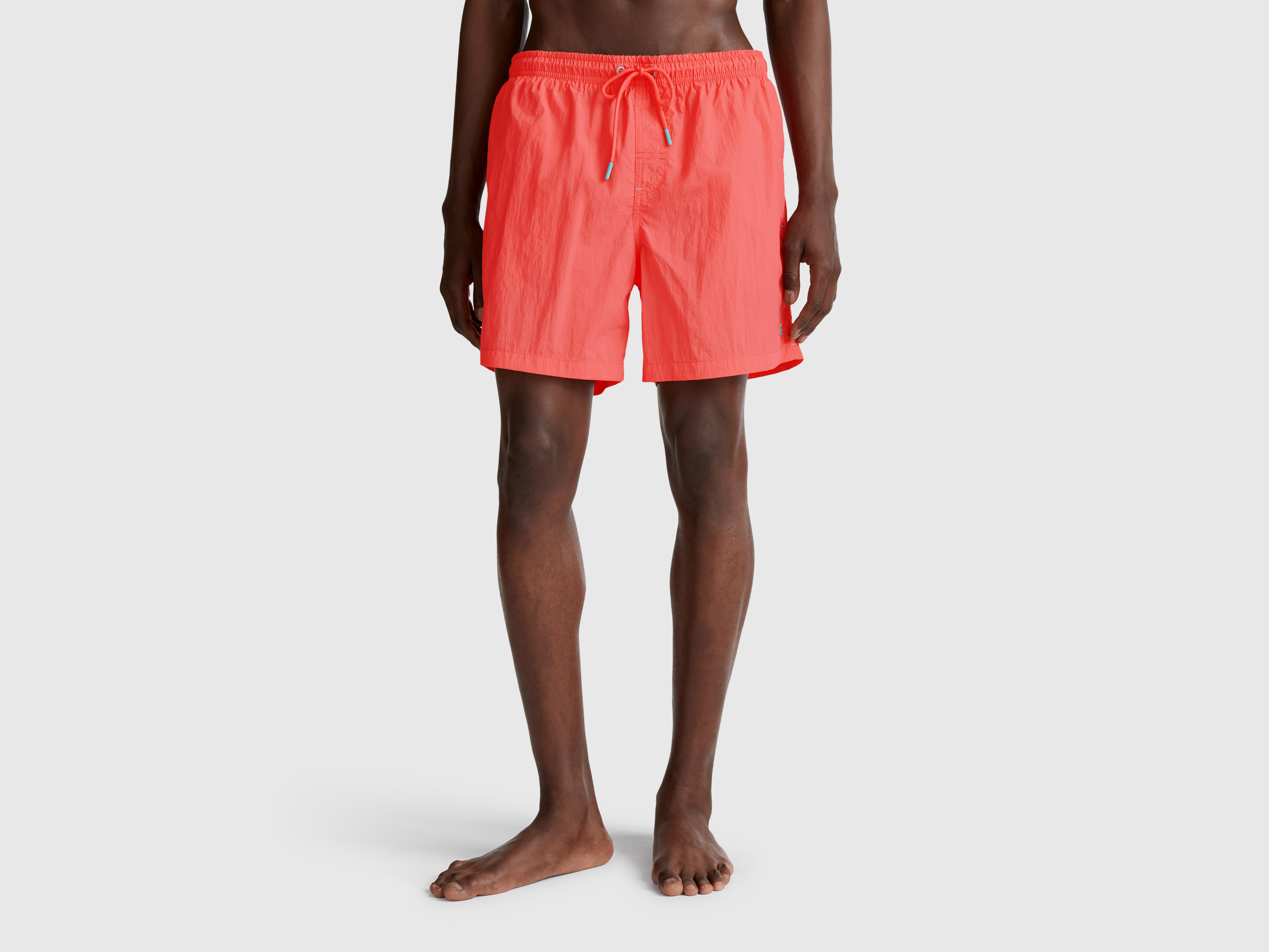 Benetton, Swim Trunks In Nylon, size S, Coral, Men