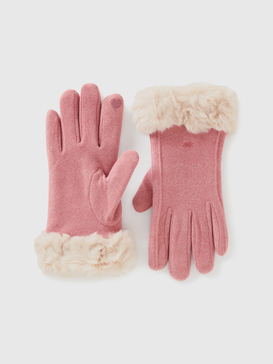 Benetton, Gefütterte Handschuhe, Flieder, female