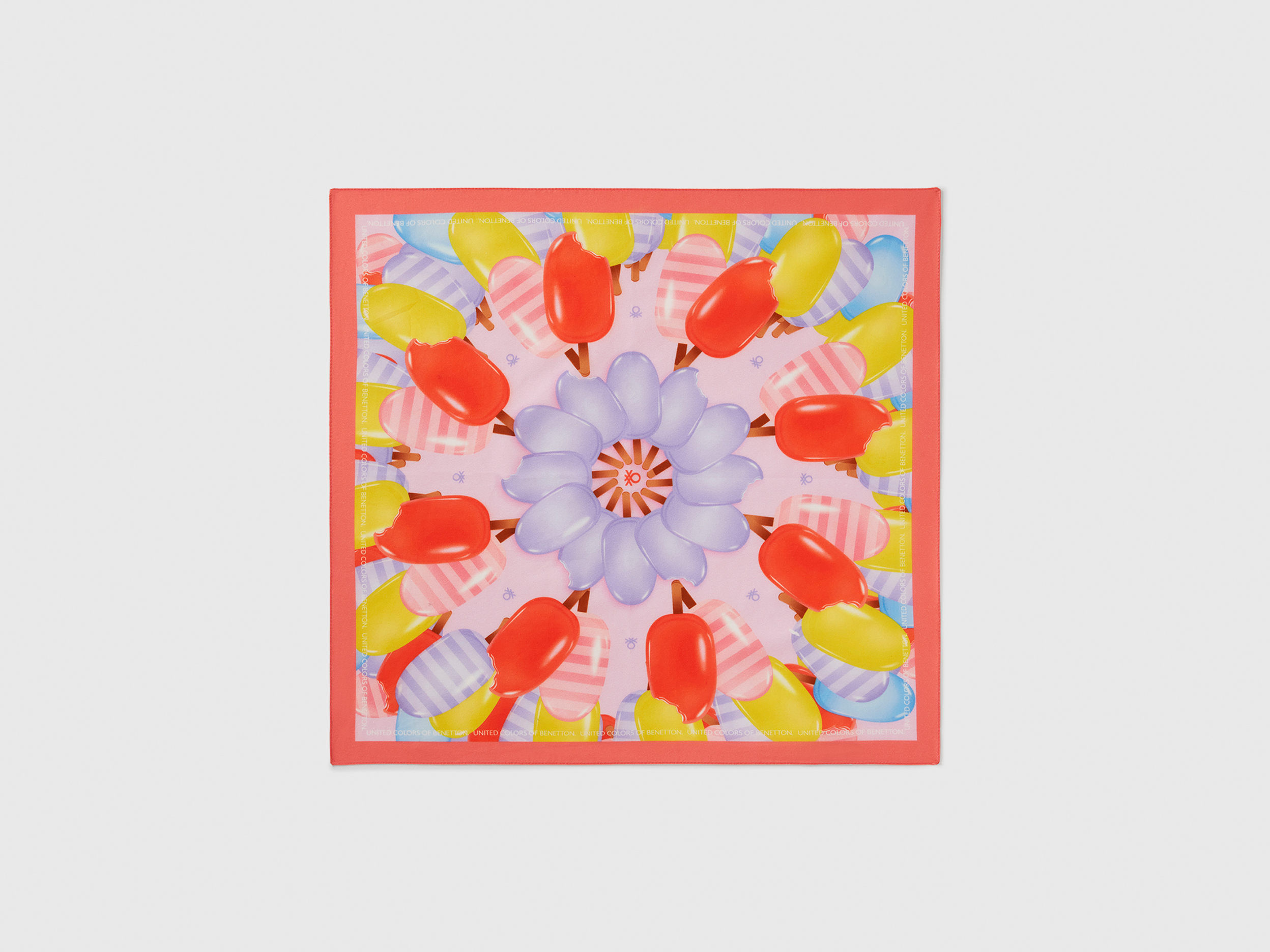 Benetton, Bandana With Ice Cream Pattern, size OS, Multi-color, Women