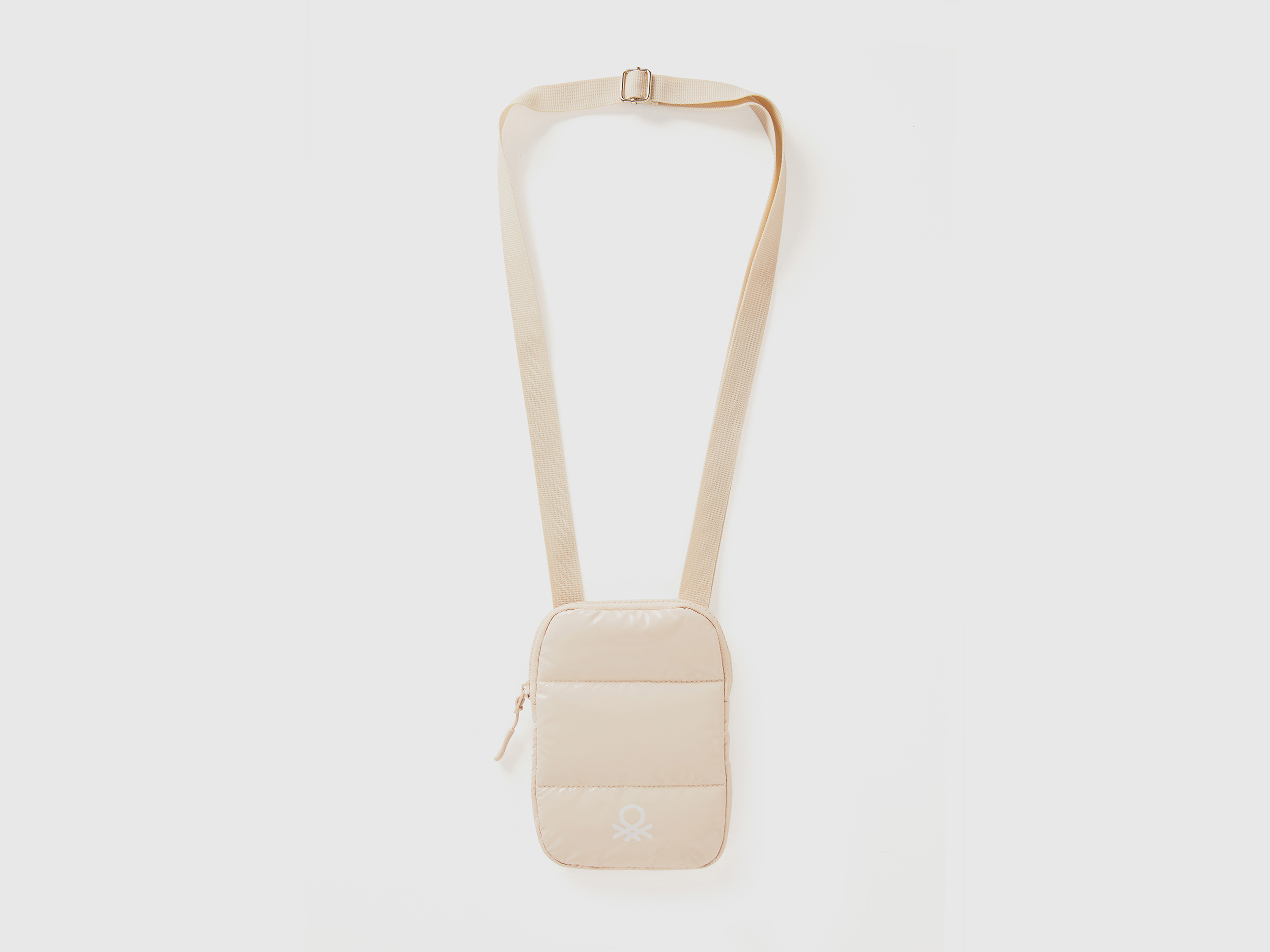 Benetton, Handytasche Mit Logo, size OS, Beige, female