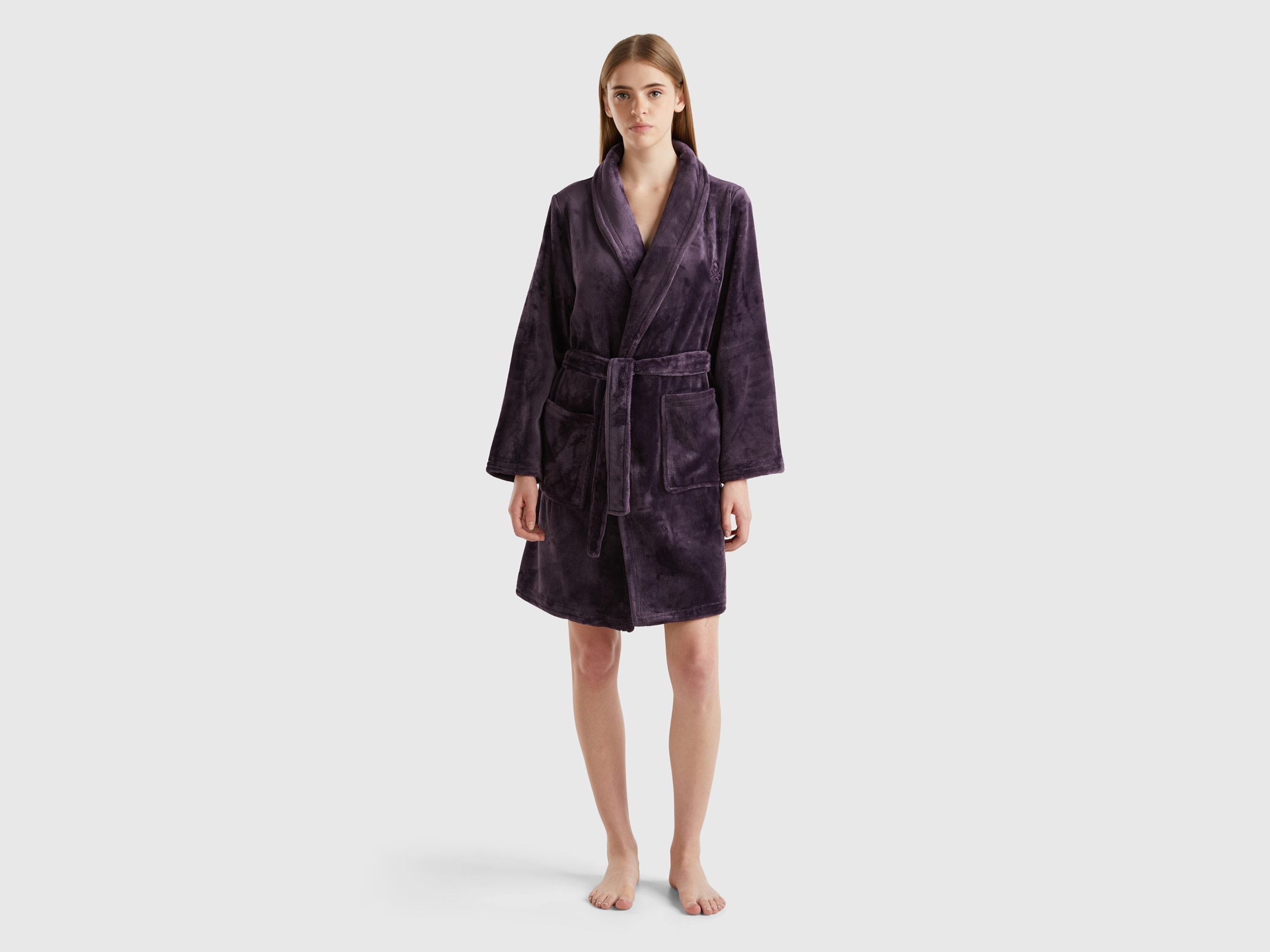 Benetton, Vestaglia In Pelliccetta Sintetica, , Donna