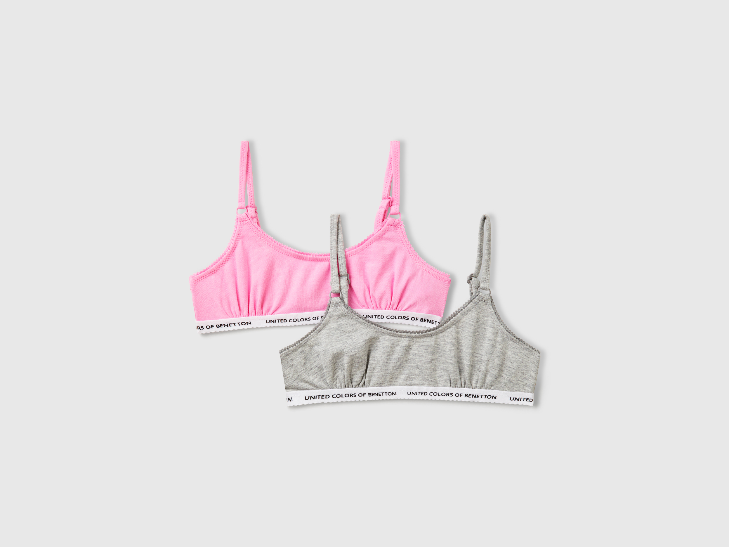 United Colors of Benetton Benetton, Δύο Brassiere Από Ελαστικό Βαμβακερό, size M, Πολύχρωμο, Παιδικά