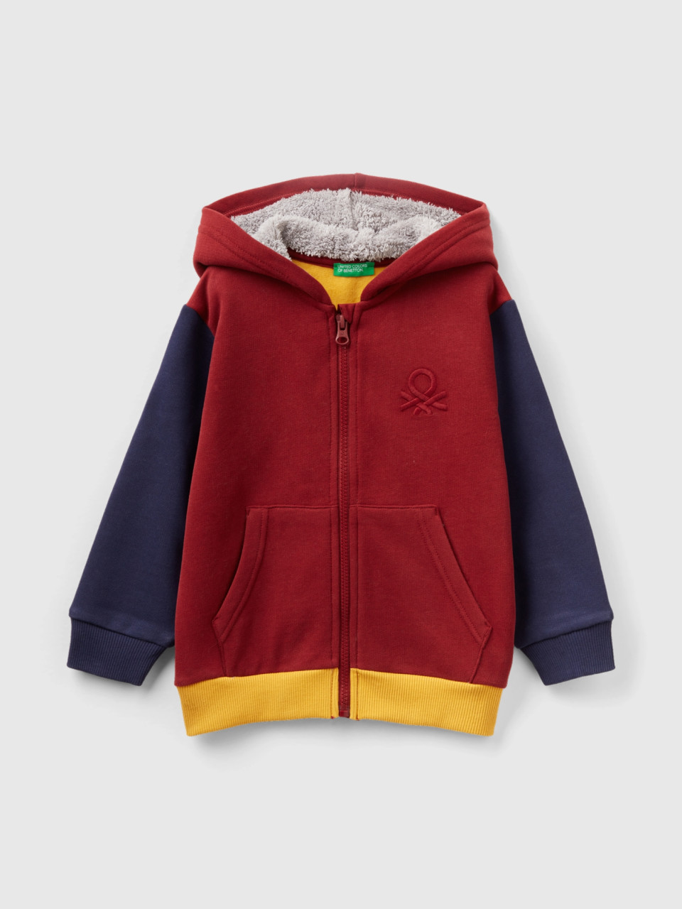 Benetton, Sweatshirt With Lined Hood, Multi-color, Kids