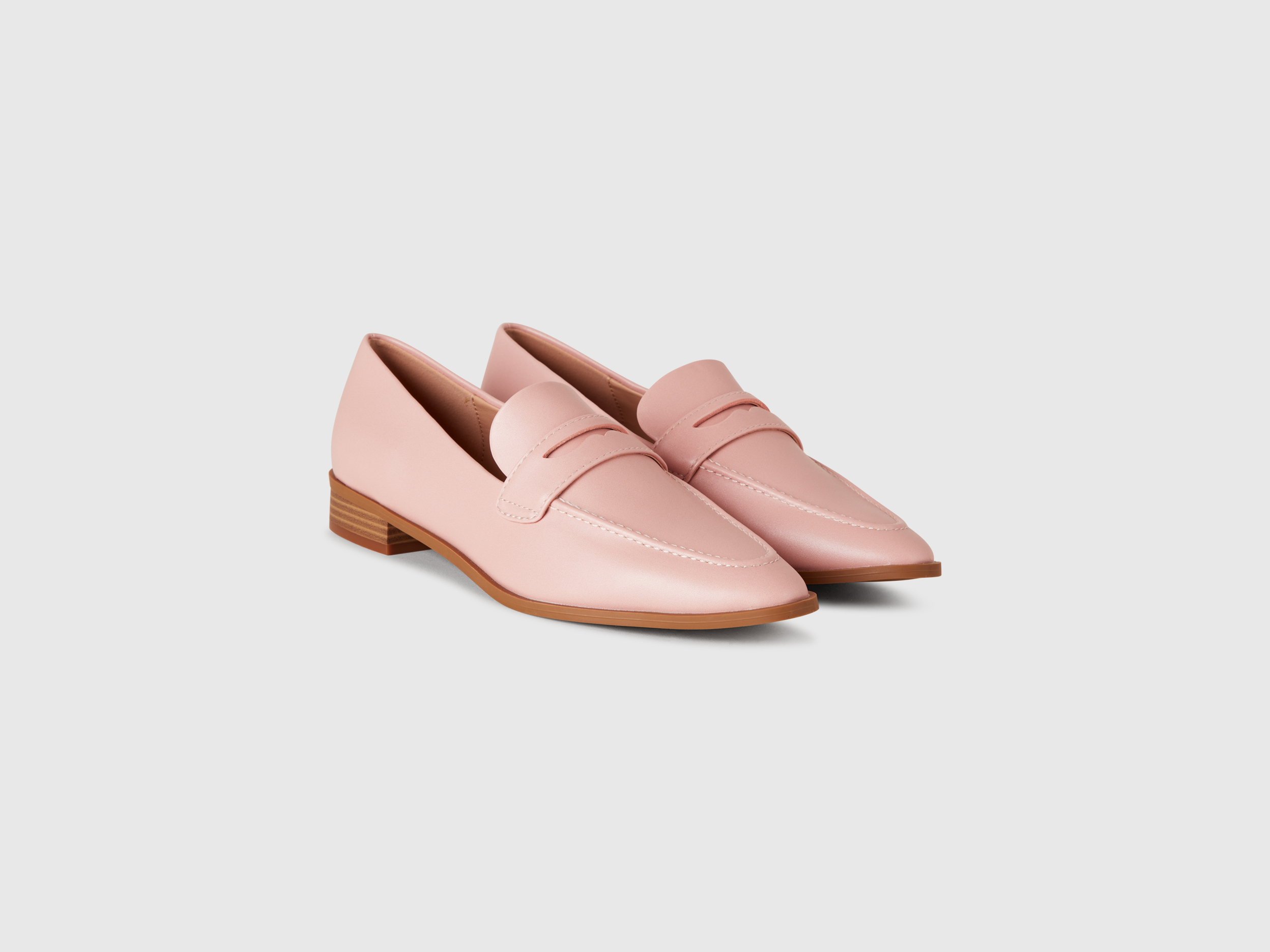 Benetton, Μοκασίνια Από Ύφασμα Εφέ Δέρματος, size 38, Ροζ, Γυναικεία φωτογραφία