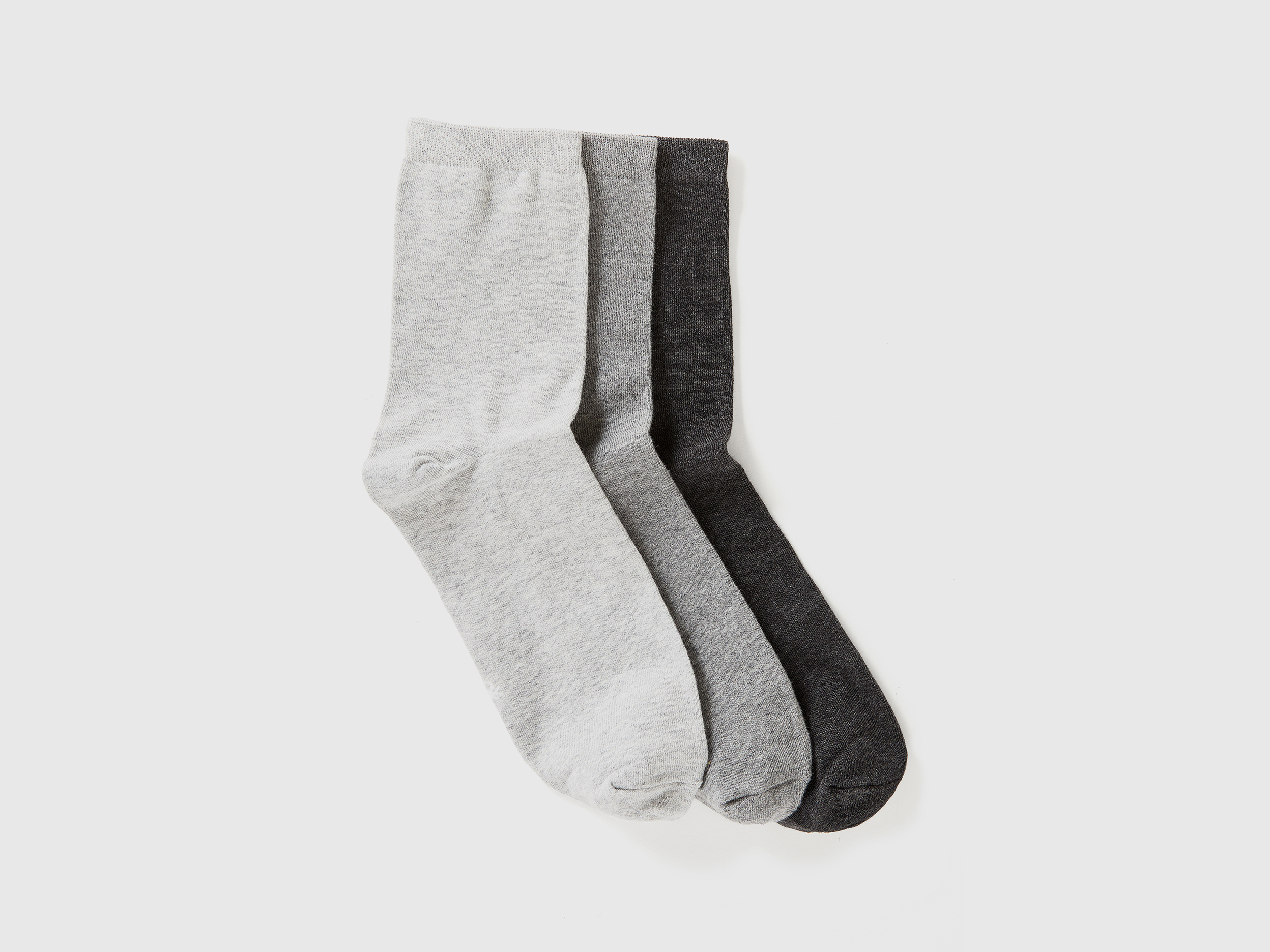 Benetton, Three Pairs Of Short Socks, size 9-11, Multi-color, Women