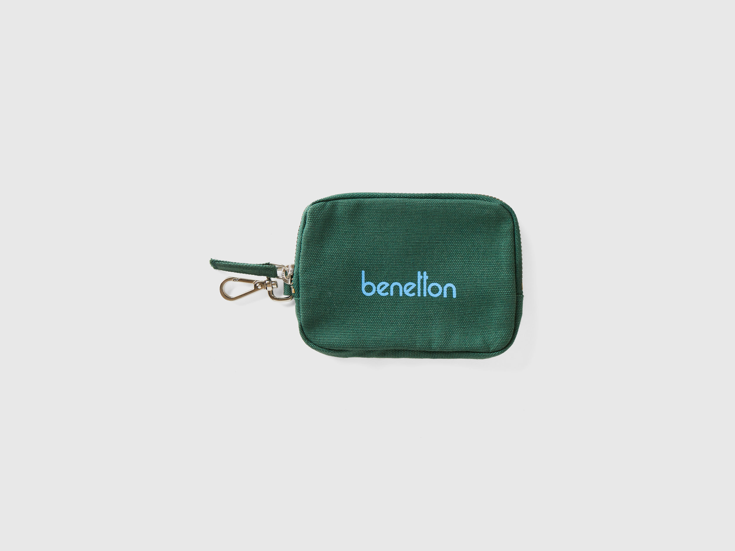 Benetton, Military Green Keychain And Coin Purse, Verde Militare, Donna