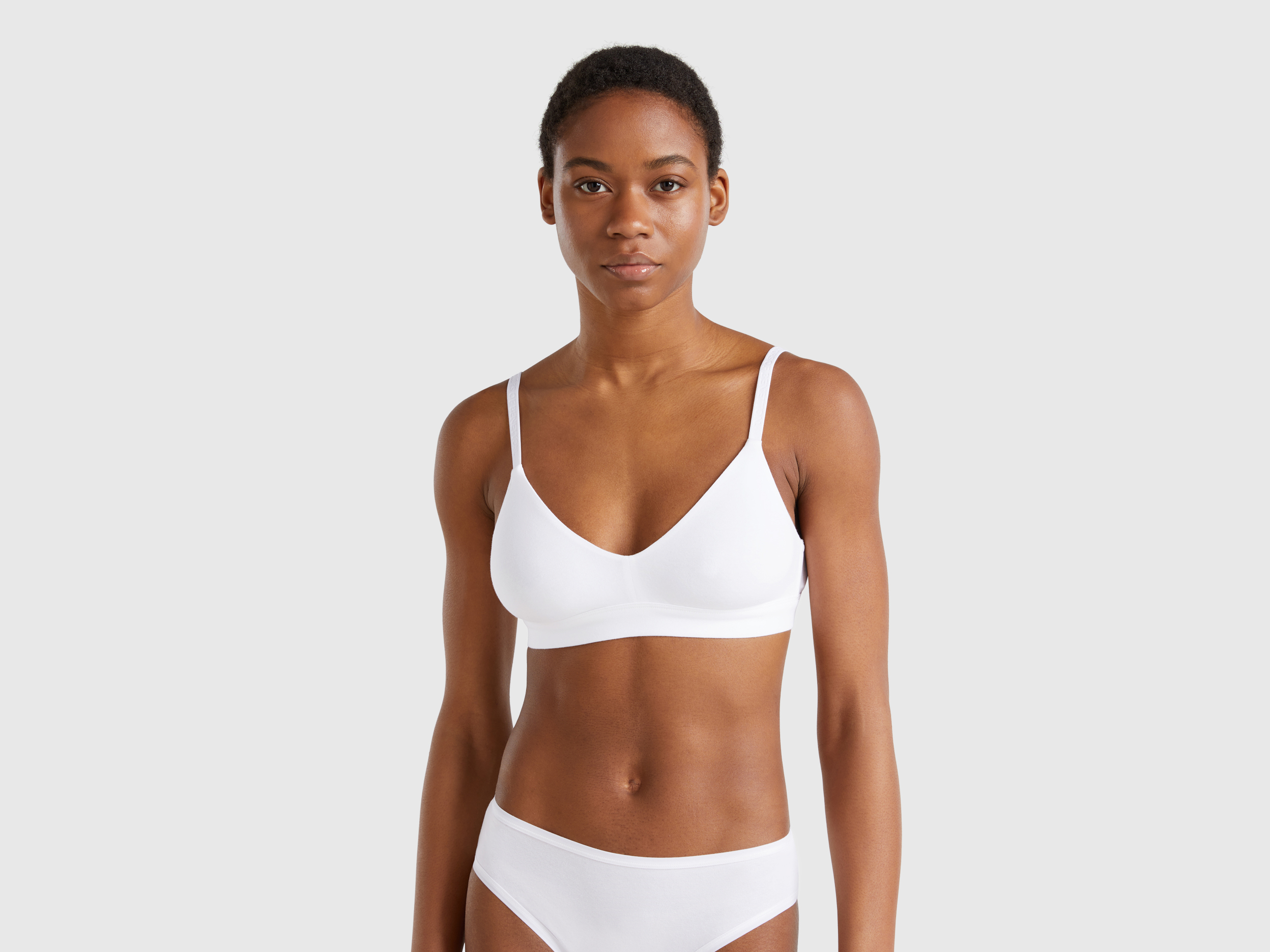 Benetton, Soutien-gorge Triangle Sans Rembourrage, taille 100, Blanc - United Colors of Benetton - Modalova