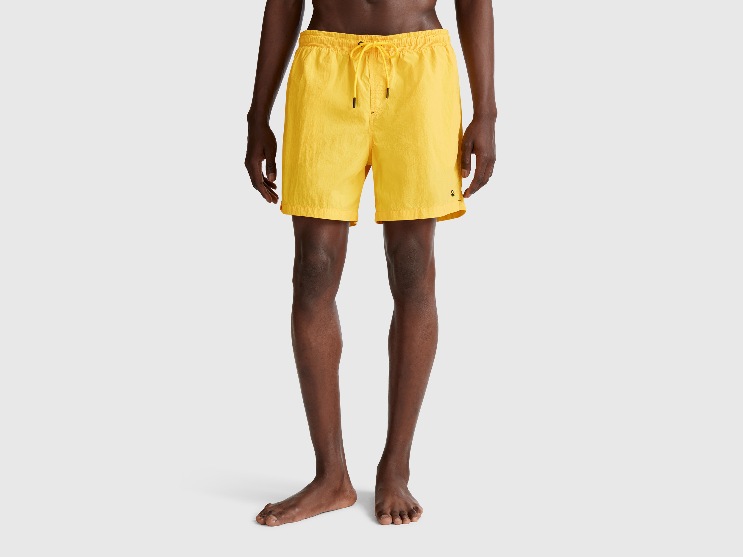 Benetton, Swim Trunks In Nylon, size XL, Yellow, Men
