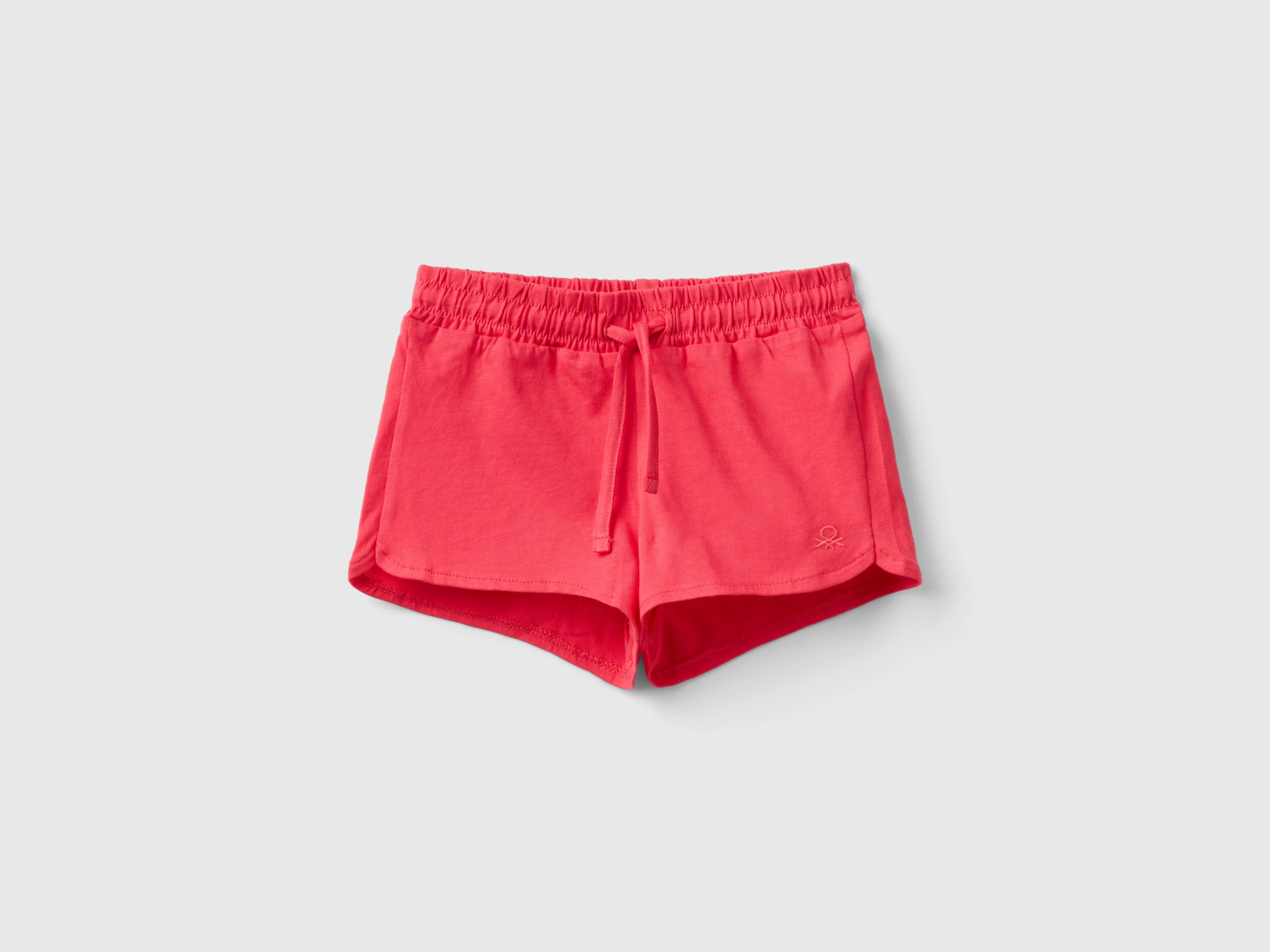 Image of Benetton, Shorts With Drawstring In Organic Cotton, size 104, Fuchsia, Kids