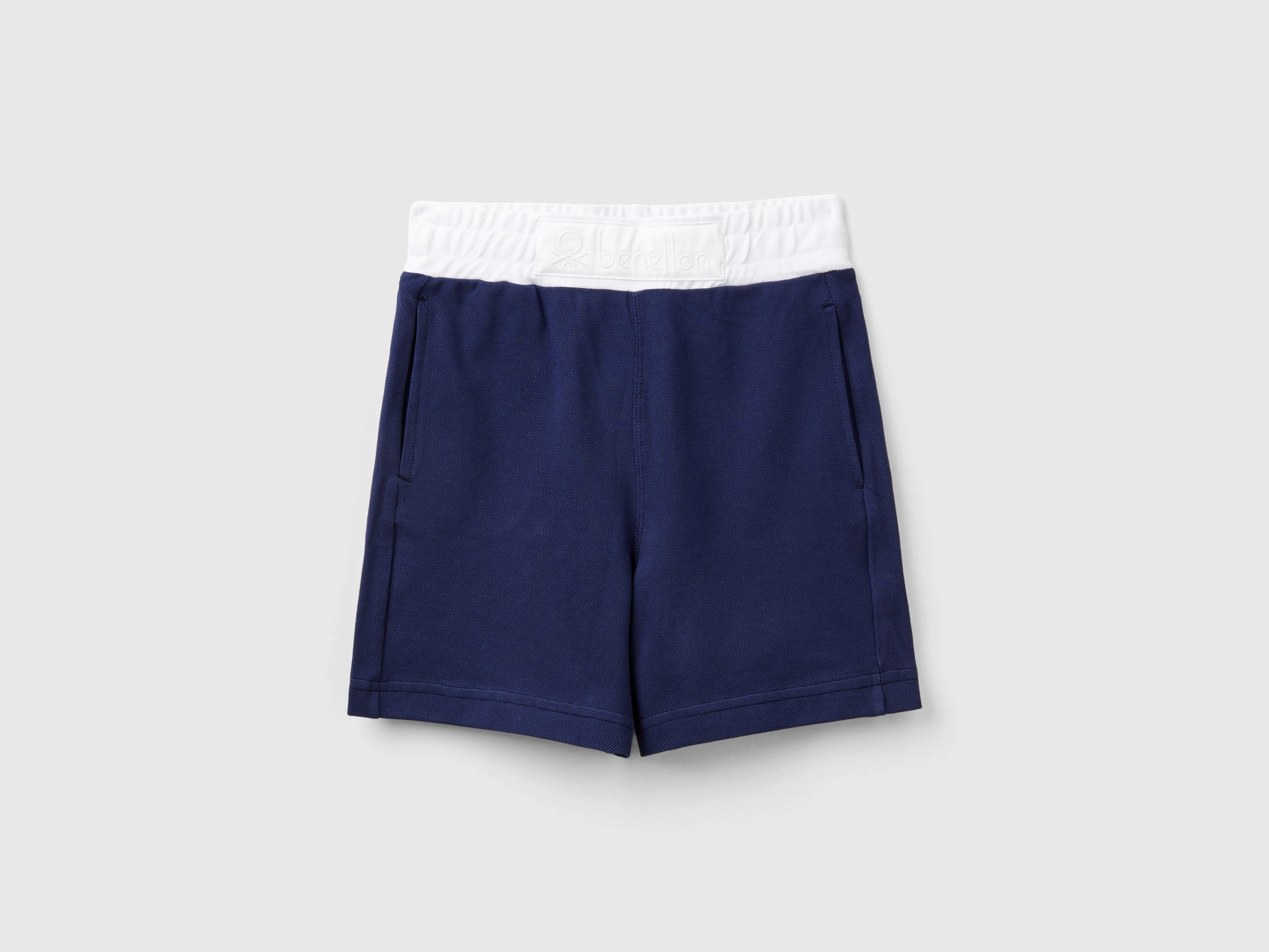 Image of Benetton, Organic Cotton Shorts, size L, Dark Blue, Kids