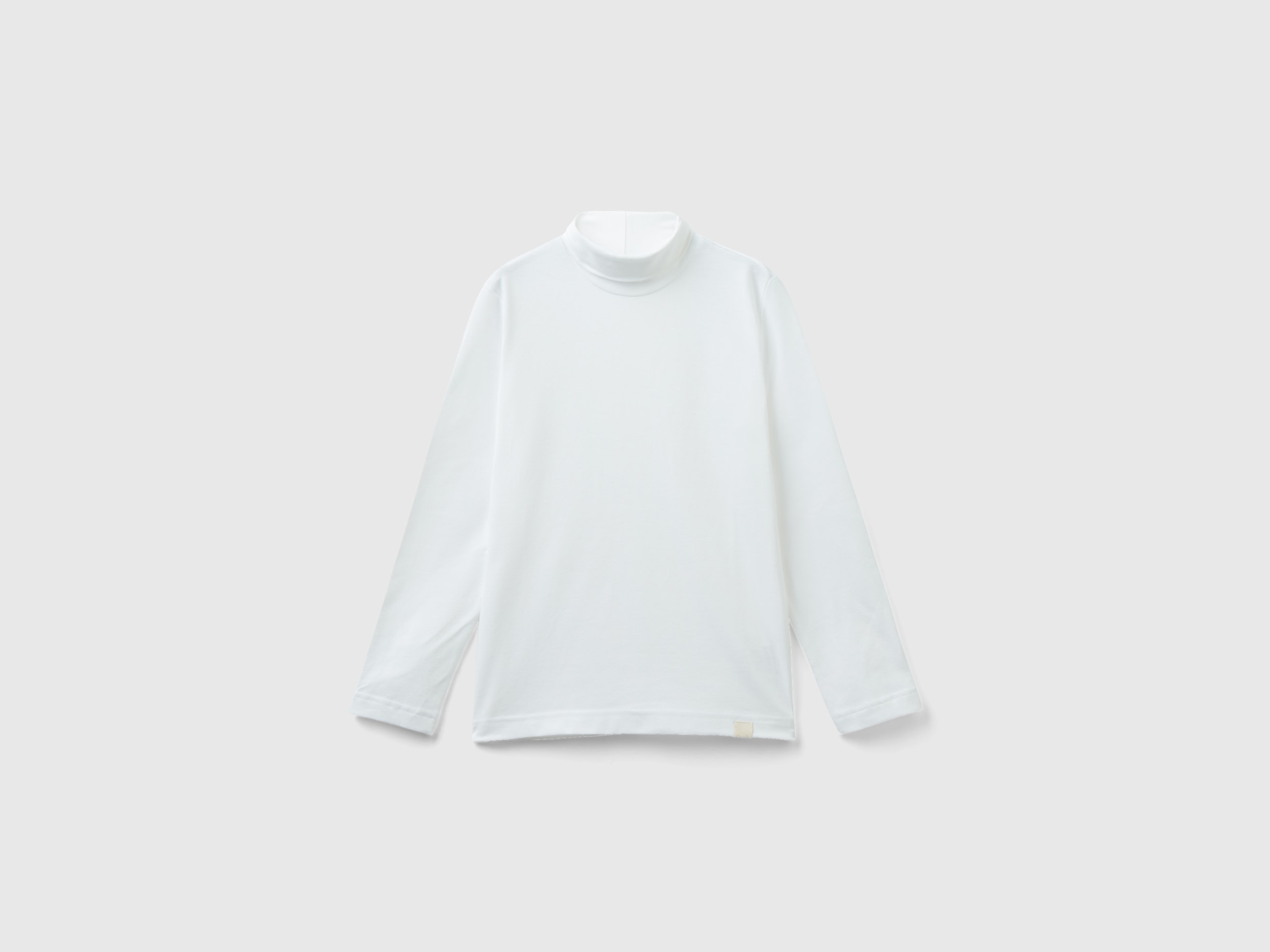 Benetton, Long Sleeve Turtleneck T-shirt, size 2XL, White, Kids
